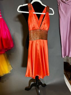 Orange Size 4 Cocktail Dress on Queenly