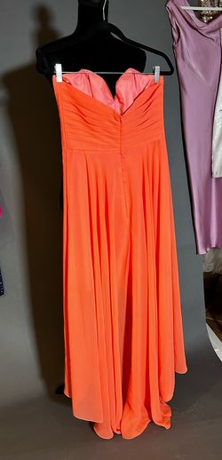 Allure Orange Size 12 Prom Wedding Guest Plus Size Cocktail Dress on Queenly