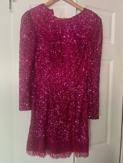 Ashley Lauren Pink Size 4 Sleeves Jersey Mini 70 Off Cocktail Dress on Queenly