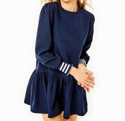 Style 1-4219759827-149 ADDISON BAY Blue Size 12 Mini Navy Cocktail Dress on Queenly