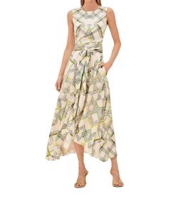 Style 1-4287414934-149 ALEXIS Green Size 12 Belt Pockets Polyester Plus Size Cocktail Dress on Queenly