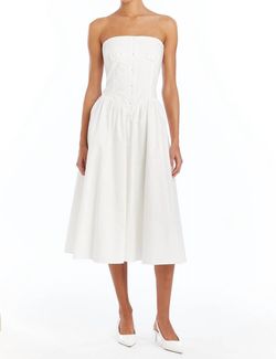 Style 1-2214309041-892 Amanda Uprichard White Size 8 Strapless Bridal Shower Cocktail Dress on Queenly