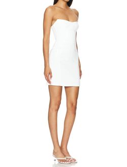 Style 1-2829737733-70 Amanda Uprichard White Size 0 Sorority Sorority Rush Strapless Cocktail Dress on Queenly