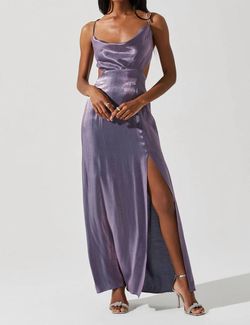 Style 1-690724654-149 ASTR Purple Size 12 Lavender Free Shipping Polyester Floor Length Straight Dress on Queenly