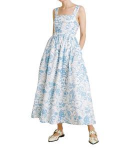 Style 1-3745044403-892 Aureum Blue Size 8 Tall Height Pockets Floral Cocktail Dress on Queenly