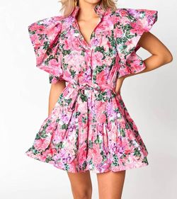 Style 1-396475766-892 BUDDYLOVE Pink Size 8 Floral Print Sleeves Cocktail Dress on Queenly