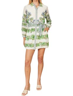 Style 1-1917635956-149 CABALLERO Green Size 12 Pockets Sorority Print Sleeves Sorority Rush Cocktail Dress on Queenly