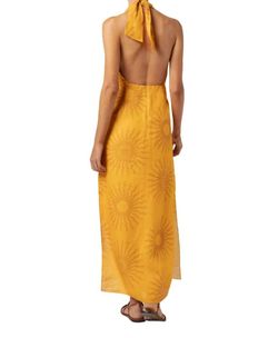 Style 1-3352037711-74 Cala de la Cruz Yellow Size 4 Cut Out Military Straight Dress on Queenly