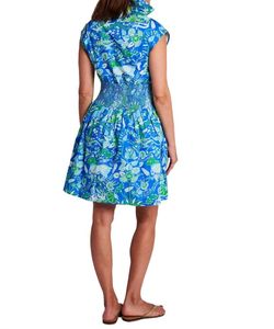 Style 1-2478506118-892 CK BRADLEY Blue Size 8 V Neck Sleeves Cocktail Dress on Queenly