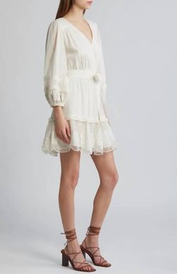 Style 1-2568712146-892 Cleobella White Size 8 Sorority Long Sleeve Free Shipping Mini Cocktail Dress on Queenly