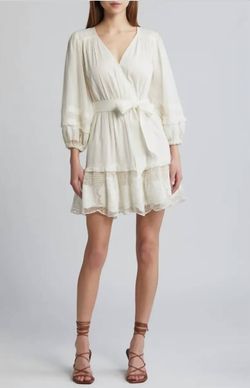 Style 1-2568712146-892 Cleobella White Size 8 Sorority Long Sleeve Free Shipping Mini Cocktail Dress on Queenly