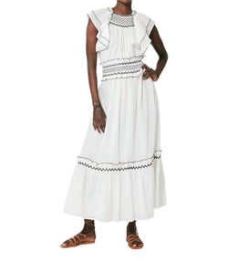 Style 1-3063859166-74 Cleobella White Size 4 1-3063859166-74 Military Navy Straight Dress on Queenly