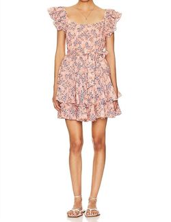 Style 1-3185459388-149 Cleobella Pink Size 12 Floral Sleeves Sorority Rush Cocktail Dress on Queenly