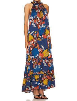 Style 1-400538244-70 Cleobella Blue Size 0 Military Halter Straight Dress on Queenly