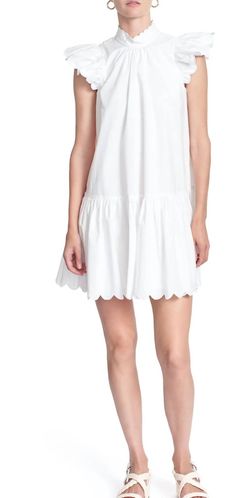 Style 1-3677920454-892 COREY LYNN CALTER White Size 8 Cap Sleeve Bridal Shower Cocktail Dress on Queenly