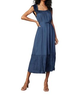 Style 1-2693574797-149 current air Blue Size 12 Mini Polyester Ruffles Belt Navy Cocktail Dress on Queenly