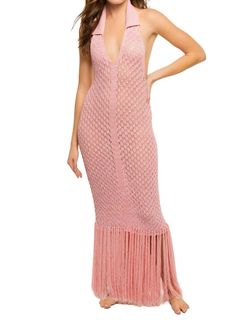 Style 1-1304412828-70 Devon Windsor Pink Size 0 Plunge High Neck Pattern Straight Dress on Queenly