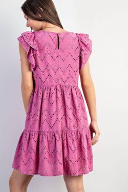 Style 1-3801902055-74 Easel Pink Size 4 Sorority Free Shipping Cap Sleeve Mini Cocktail Dress on Queenly