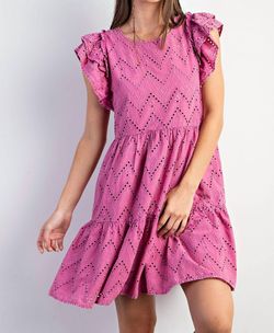 Style 1-3801902055-74 Easel Pink Size 4 Casual Mini Cocktail Dress on Queenly