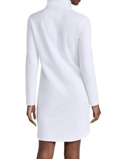 Style 1-2009346580-70 Frank & Eileen White Size 0 Jersey Long Sleeve Free Shipping Cocktail Dress on Queenly