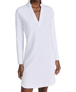 Style 1-2009346580-70 Frank & Eileen White Size 0 Long Sleeve V Neck Engagement Jersey Cocktail Dress on Queenly