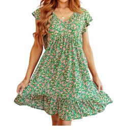 Style 1-2054380646-74 Haptics Green Size 4 Sorority Pockets Free Shipping Mini Cocktail Dress on Queenly