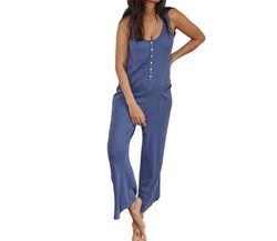 Style 1-3393463980-95 Hatch Blue Size 2 1-3393463980-95 Jewelled Jumpsuit Dress on Queenly