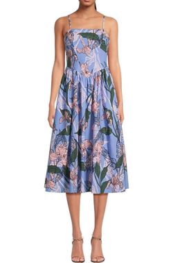 Style 1-1778164370-892 hutch Blue Size 8 Pockets Spaghetti Strap Pattern Prom Cocktail Dress on Queenly