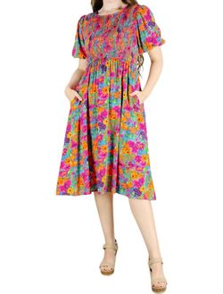 Style 1-1551257105-74 Jodifl Pink Size 4 Pockets Barbiecore Floral Cocktail Dress on Queenly