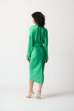 Style 1-689413296-1498 Joseph Ribkoff Green Size 4 Polyester Cocktail Dress on Queenly