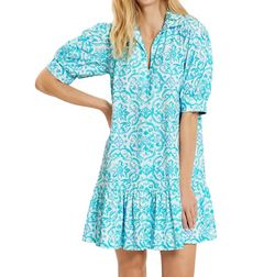 Style 1-3822361330-70 JUDE CONNALLY Blue Size 0 Pockets Free Shipping Mini Turquoise Cocktail Dress on Queenly