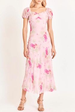 Style 1-43842260-74 LoveShackFancy Pink Size 4 Military Floor Length Straight Dress on Queenly