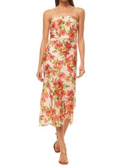 Style 1-2917536221-74 Misa Los Angeles Nude Size 4 1-2917536221-74 Straight Floral Cocktail Dress on Queenly