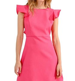 Style 1-2361599450-149 MOLLY BRACKEN Pink Size 12 Sorority Sorority Rush Ruffles Cocktail Dress on Queenly