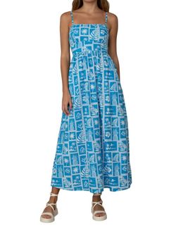 Style 1-2637677282-149 Olivia James the Label Blue Size 12 Spaghetti Strap Military Floor Length Straight Dress on Queenly