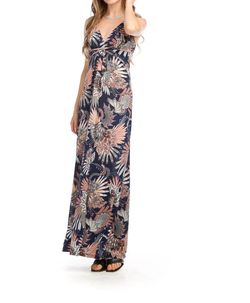 Style 1-3604467978-149 Papillon Blue Size 12 Tall Height Polyester Navy Print Straight Dress on Queenly