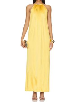 Style 1-2130249234-892 RONNY KOBO Yellow Size 8 Polyester Straight Dress on Queenly