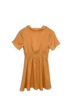 Style 1-3595763230-149 SAGE THE LABEL Orange Size 12 V Neck Mini Casual High Neck Cocktail Dress on Queenly