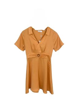 Style 1-3595763230-149 SAGE THE LABEL Orange Size 12 Mini Cocktail Dress on Queenly