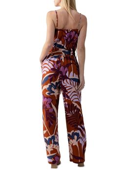 Style 1-971011115-149 Sanctuary Red Size 12 Print Pockets Plus Size Jumpsuit Dress on Queenly