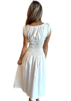 Style 1-3937859190-149 Sky to Moon White Size 12 Plus Size Straight Dress on Queenly