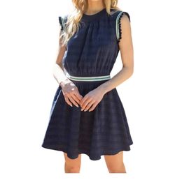 Style 1-1816733194-149 voy Blue Size 12 Sleeves Navy Cocktail Dress on Queenly