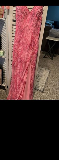 Amarra Pink Size 4 Free Shipping 50 Off Floor Length Side slit Dress on Queenly