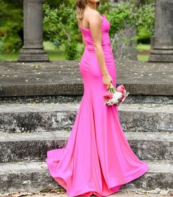 Jessica Angel Pink Size 0 Prom Jersey Train Dress on Queenly