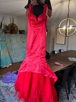 Sherri Hill Red Size 2 Military Floor Length Pageant Mermaid Dress on Queenly