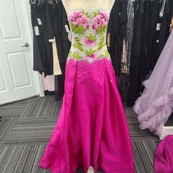 Jovani Pink Size 4 Short Height Prom Ball gown on Queenly