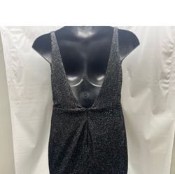 Style 87126 Amarra Black Size 8 70 Off Plunge 50 Off Mini Cocktail Dress on Queenly