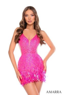 Amarra Pink Size 4 Prom Mini Cocktail Dress on Queenly