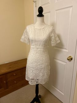 She + sky White Size 4 Mini Engagement Nightclub Bachelorette Cocktail Dress on Queenly