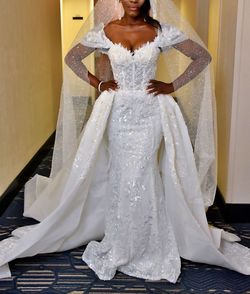 White Size 2 Ball gown on Queenly